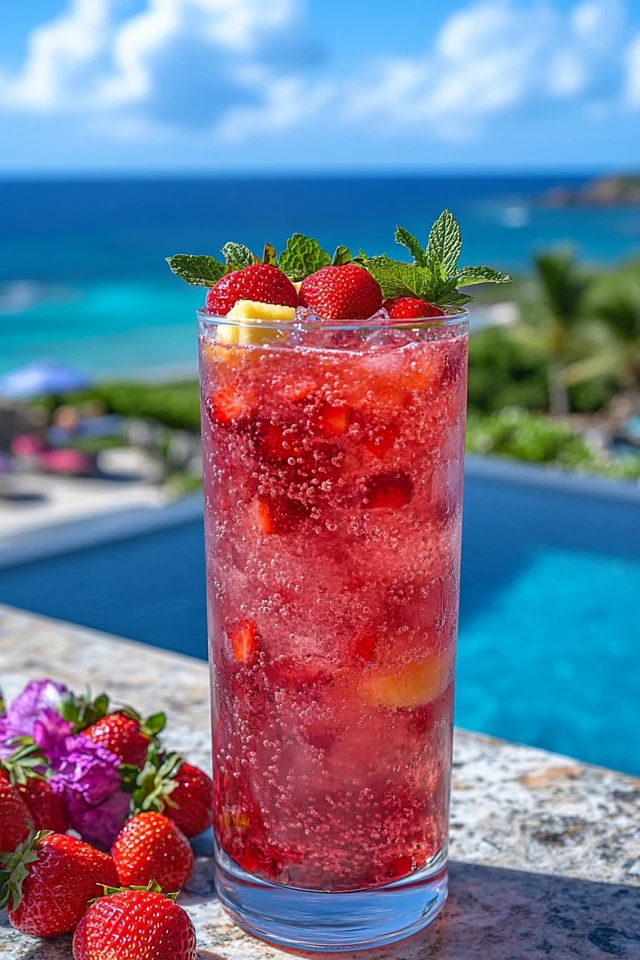 Strawberry Pineapple Punch: A Tropical, Sweet Cocktail